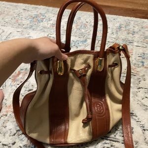 Marino Orlandi Bucket bag /sling bag Leather Two atone Made in Italy